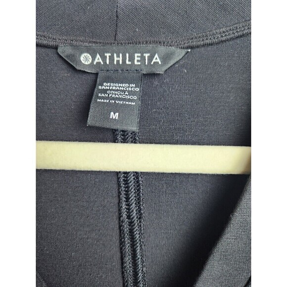Athleta Eastbound Half Zip Black Sweatshirt Women's Size Medium Pockets See Desc - Picture 7 of 14